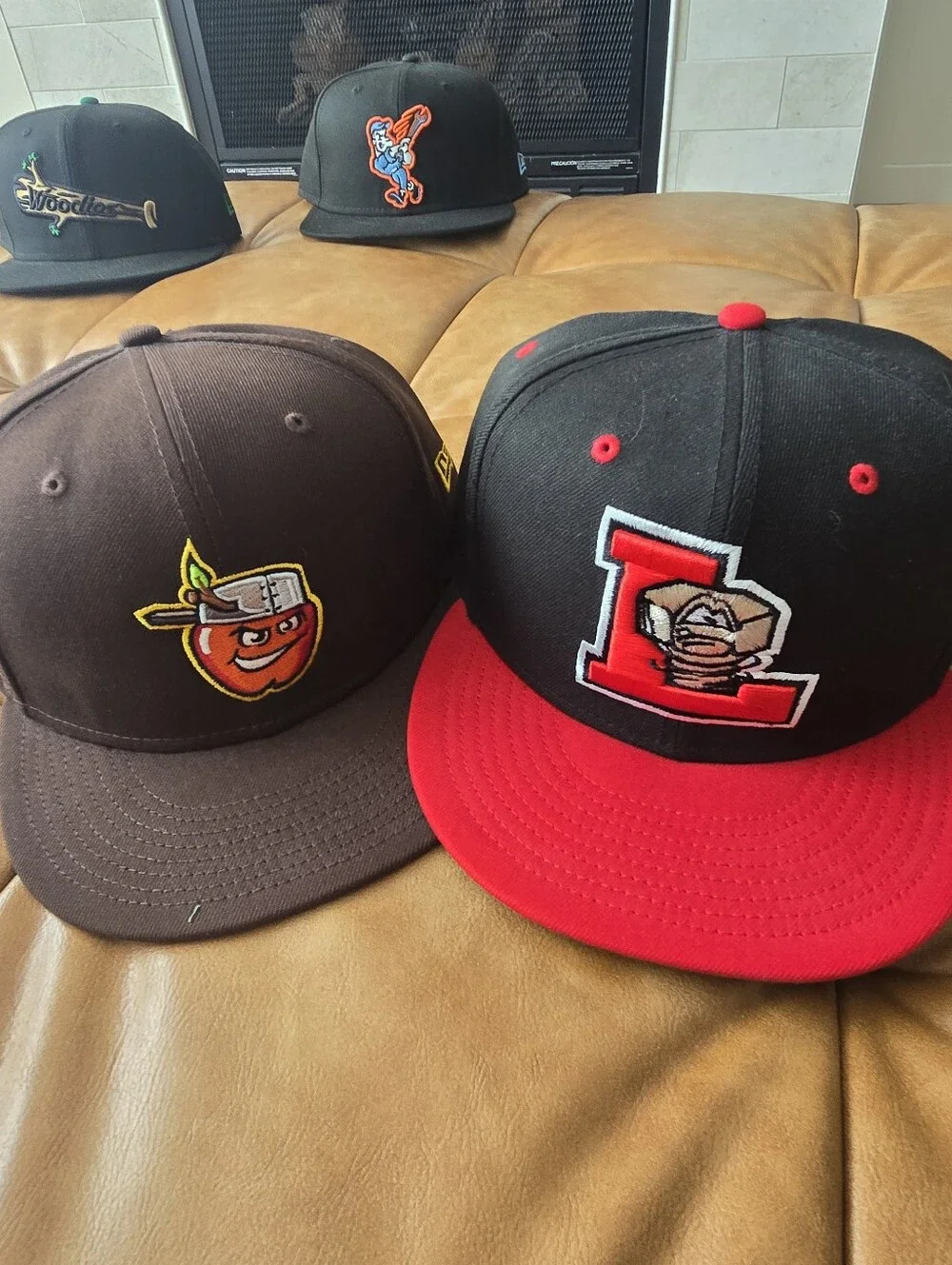 Lot Of 10 New Era 5860 MiLB Minor League Baseball Size 8 Hats